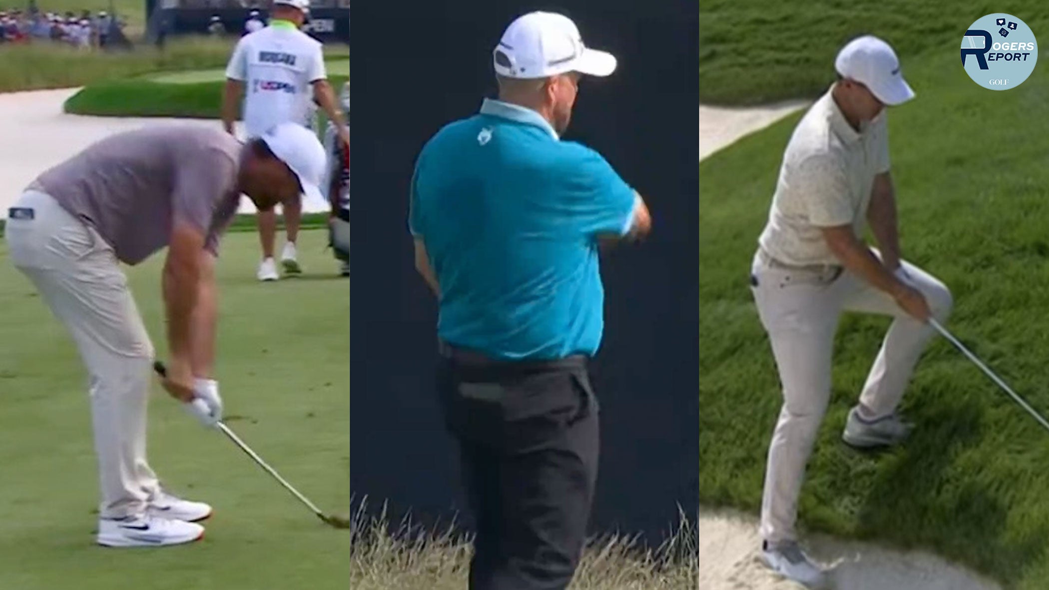 Scottie Scheffler, Shane Lowry and Rory McIlroy at Oakmont.