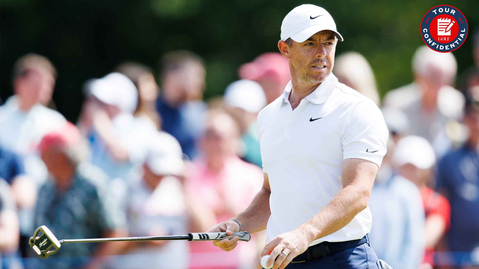 Rory McIlroy looks on during the third round of the Genesis Scottish Open