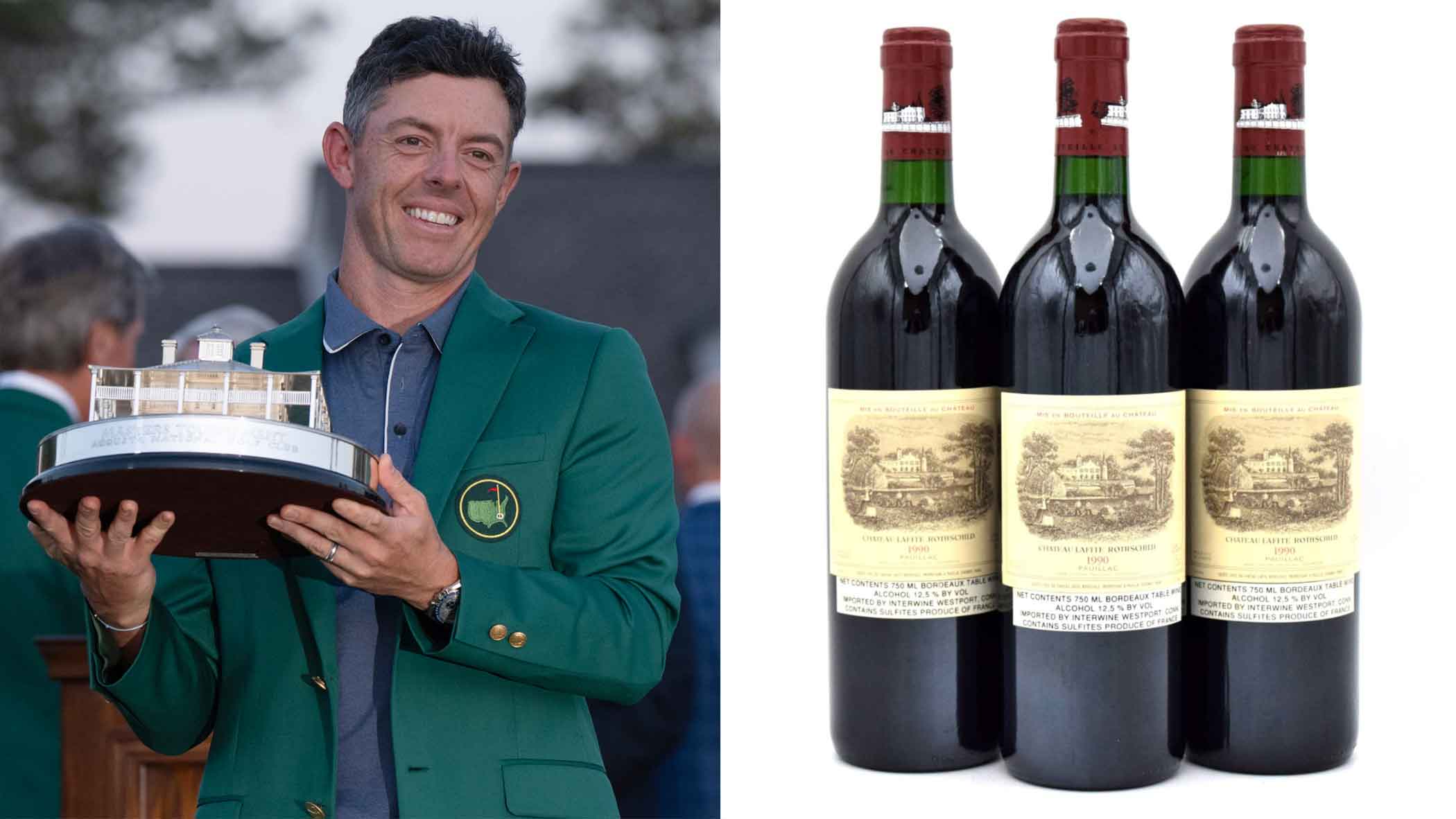 rory mcilroy after masters win, and 1990 chateau lafite rothshild wine