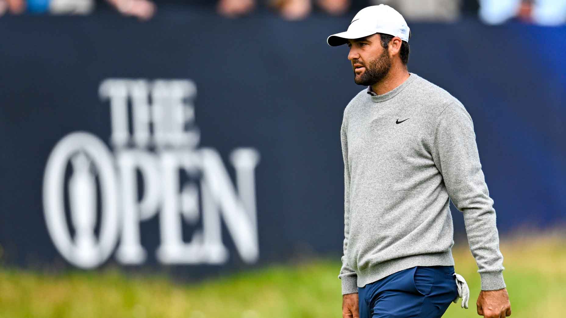 scottie scheffler walks during the 2025 open championship